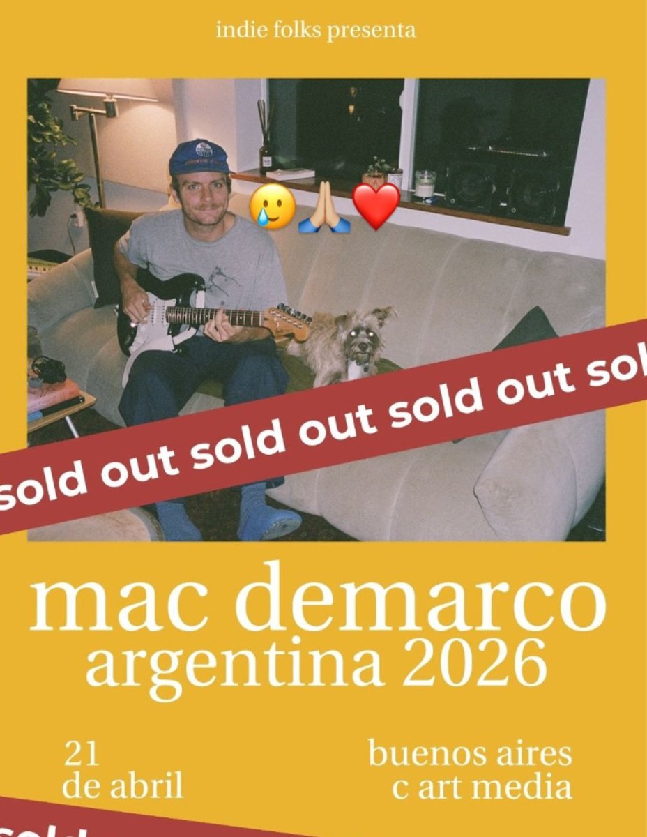 Recuperamos la cuenta y nos perdimos la noticia del año, pero acá estamos...

🤯 VIENE MAC Y CON UN SOLD OUT TOTAL 🤯

Y al parecer quedaron muchos afuera, por lo que hay tentativa de otro show.

¿Qué dicen? ¿Se viene el segundo round?

<a href="/indiefolks/">Indie Folks</a>