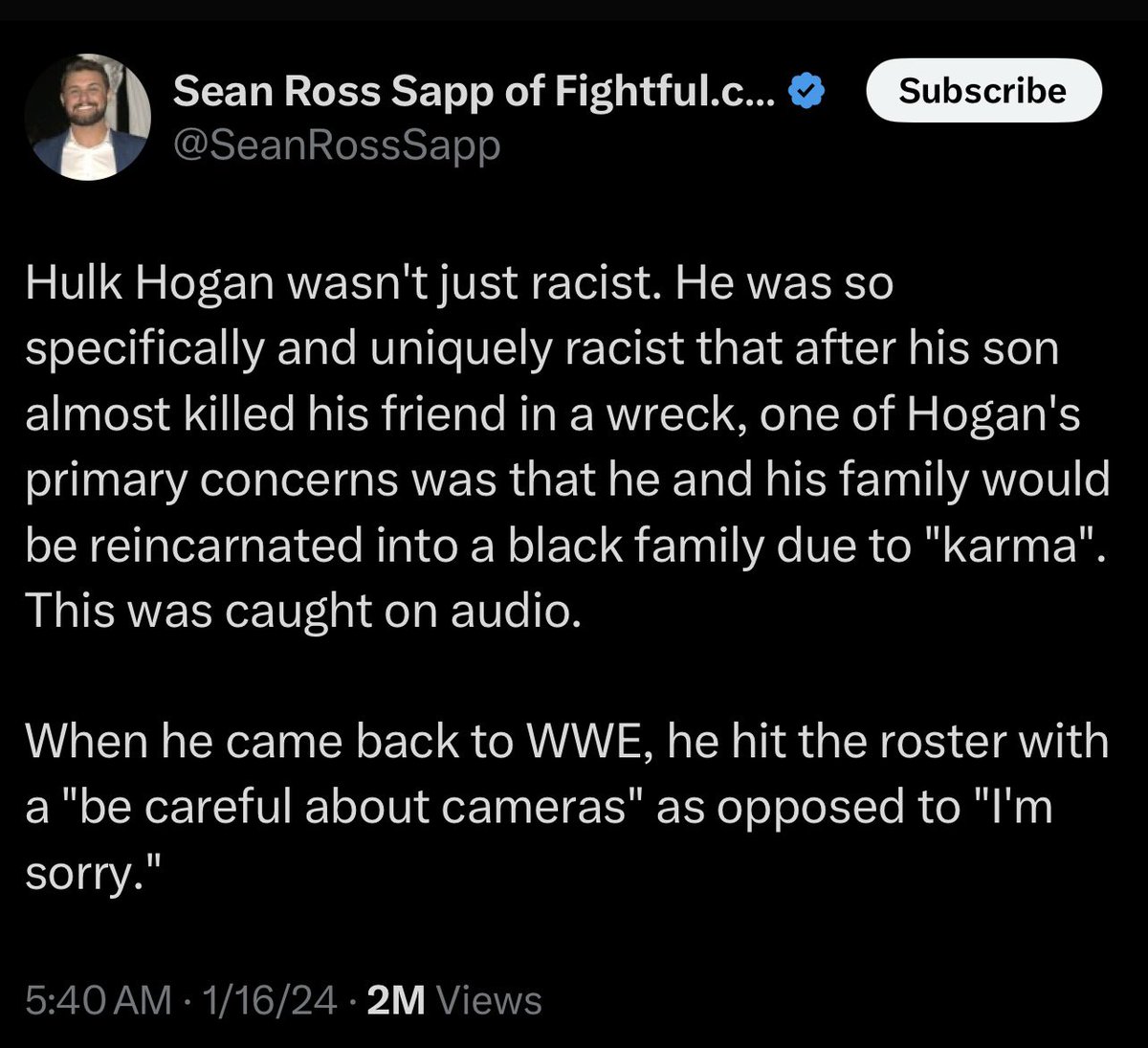 MasterTes's tweet image. You are remembered for your actions. Hulk Hogan was a WWE legend that shaped pop culture globally. He was also a horrible person on many, many accounts.