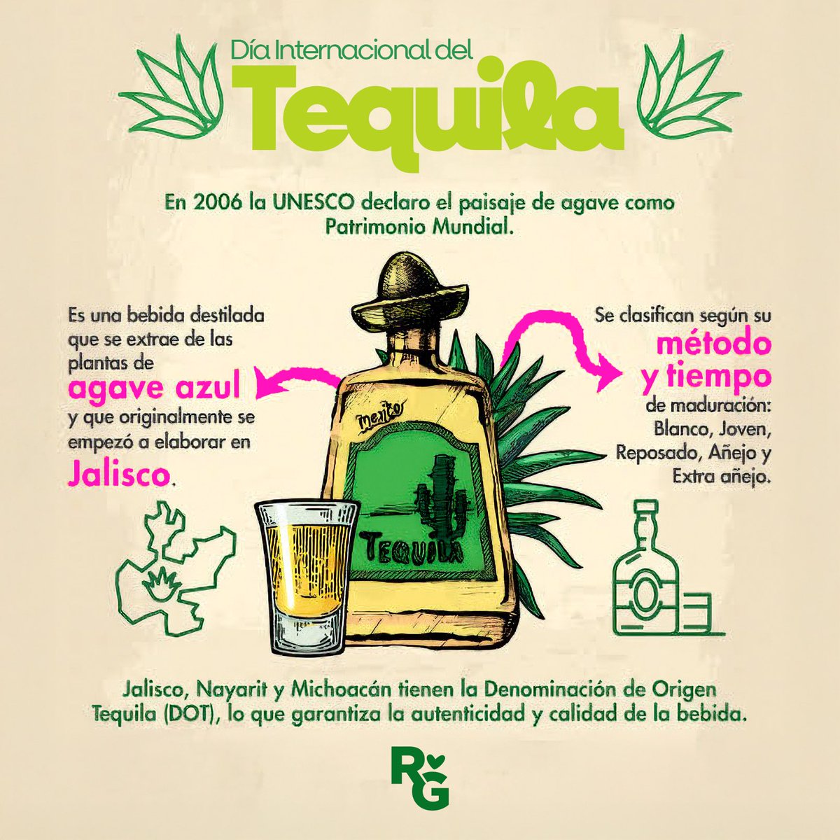 RuthGonzalezMx's tweet image. 🌵Hoy celebramos una de las bebidas más emblemáticas de México: el tequila. Esta bebida representa tradición, cultura y orgullo nacional.