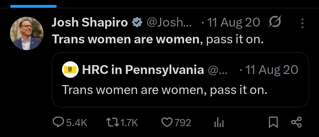So if 5 Democrat senators voted for the bill, are they “extremists” too, Gov?👀

You’re not on the fence—you’re hiding. Time to tell women and families across PA where you really stand.

Or is this your final answer?