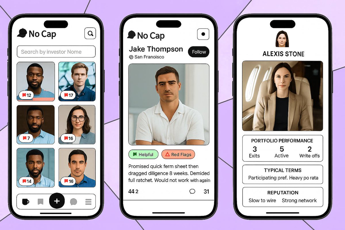 nocap_so's tweet image. How it started "Dating Safety for Women app".
How it's going "Fundraising Safety for Founders app."