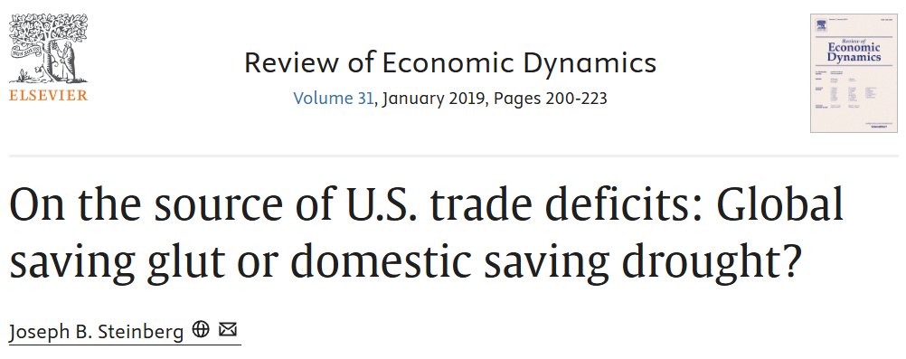 Great post by <a href="/BrianCAlbrecht/">Brian Albrecht</a> on how to use supply &amp; demand analysis to understand the the effect of shocks to foreign demand for domestic assets on investment in equilibrium. I want to flesh this out a bit by drawing on some of my early research. [1/x]