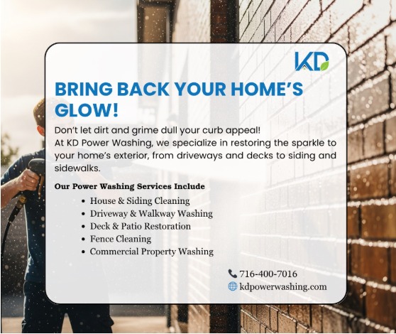 Kd_powerwash's tweet photo. Whether you’re in Rochester or Buffalo, KD Power Washing is here to make your home shine like new!
From stubborn dirt to seasonal grime, we’ve got the tools to restore your sparkle.
Call +1 (716) 400-7016 or +1 (585) 200-8790 today!
#KDPowerWashing #CleanHome #CurbAppeal https://t.co/AXmLFekTdd