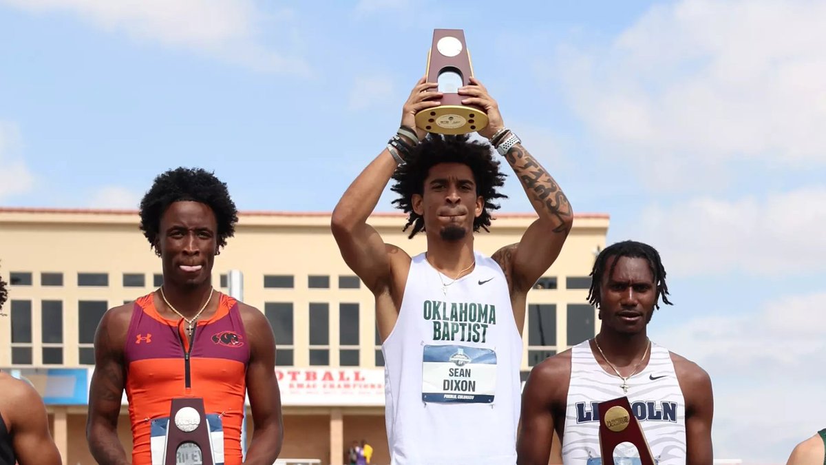 GACAthletics's tweet image. OKLAHOMA BAPTIST’S DIXON NAMED #theGAC MALE ATHLETE OF THE YEAR -  greatamericanconference.com/news/2025/7/24… @obunews @OBU_Athletics @OBU_TrackXC