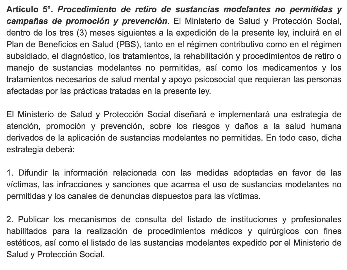 Ninguna EPS puede negar la extracción de biopolímeros en el país. Gracias a la ley de mi autoría, las cirugías hacen parte del listado de beneficios que tiene derecho cualquier colombian@ cuando se ponga en riesgo su vida. Sumado a ello, la EPS debe actuar según los protocolos de