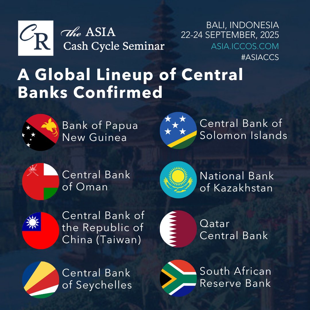 CurrencyResearc's tweet image. We&apos;re excited to welcome central banks already registered for #ASIACCS 2025 in Bali! 🌏 With more confirmations on the way, this is just the beginning. Will your institution be there?

Register here: hubs.li/Q03yMQWG0

#CashCycle #FinancialInclusion #CounterfeitPrevention