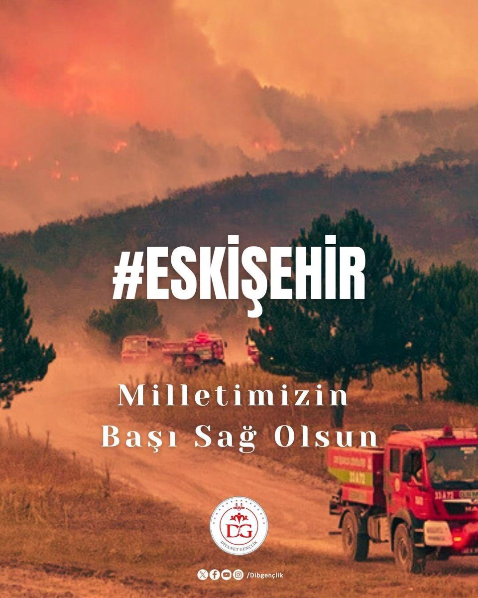 Eskişehir Seyitgazi’de meydana gelen Orman yangınını söndürmeye çalışırken şehadet makamına erişen şehitlerimize Allah'tan rahmet, ailelerine ve milletimize başsağlığı ve sabr-ı cemil niyaz ediyorum.
Rabbim ülkemizi, milletimizi yangın vesair felaketlerden muhafaza etsin.