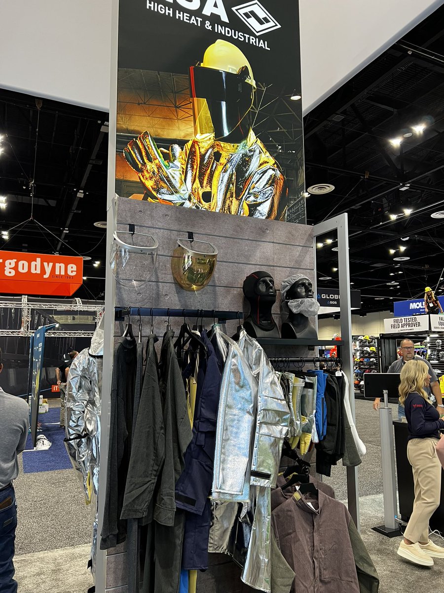 thinkNSA's tweet image. Last chance to visit Booth #1243 at #ASSP2025!

See NSA’s High Heat Faceshields &amp;amp; aluminized gear delivering clarity, comfort, and top protection against extreme heat, molten metal, cuts, and abrasion.

Meet our experts and check out the innovation.

#Safety2025 #HighHeatPPE #NSA