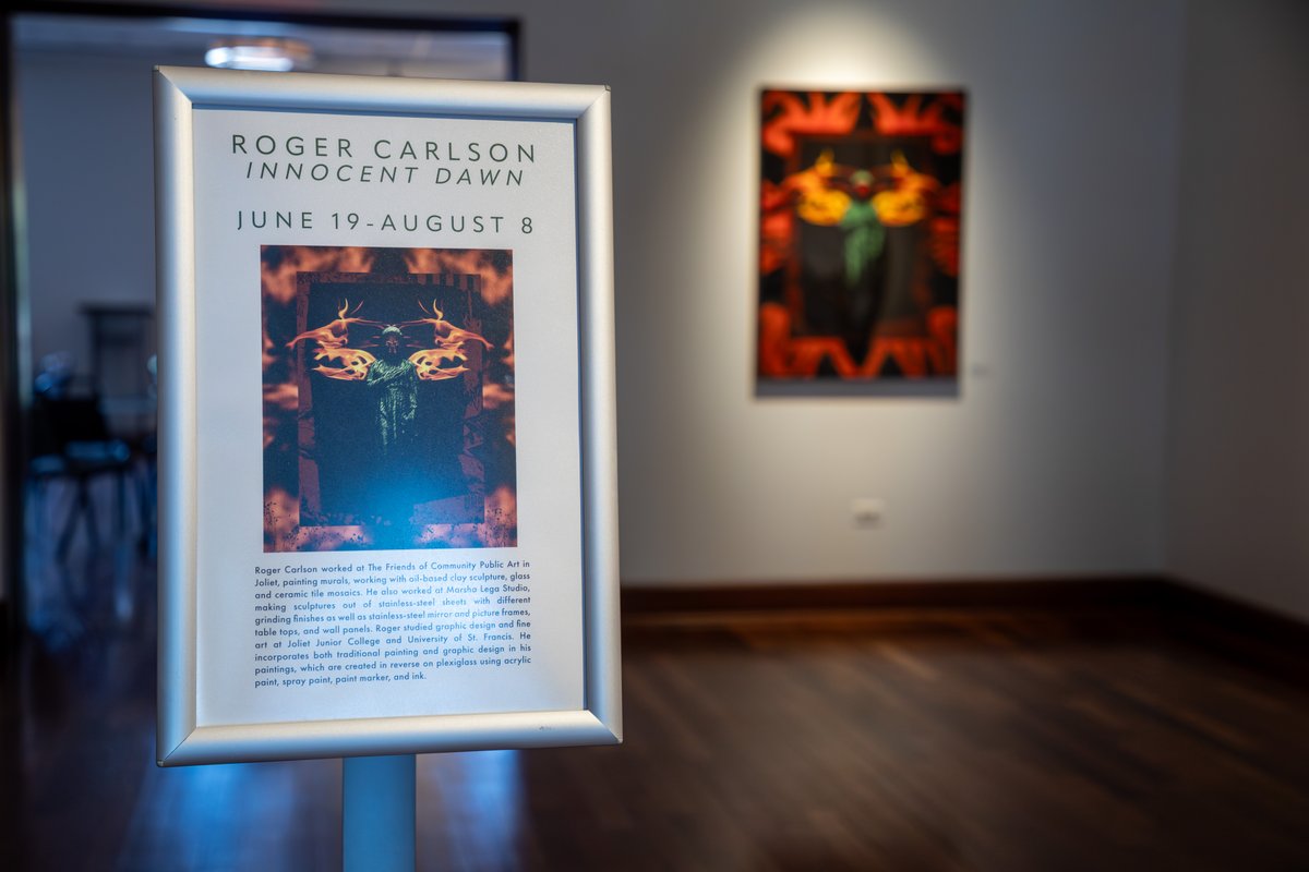 LewisUniversity's tweet image. “Innocent Dawn” by Rodger Carlson is on display now!

Check out how he combines traditional painting and graphic design to create his work at the Brent and Jean Wadsworth Family Gallery until August 8.

Learn more bit.ly/4lJSGpE