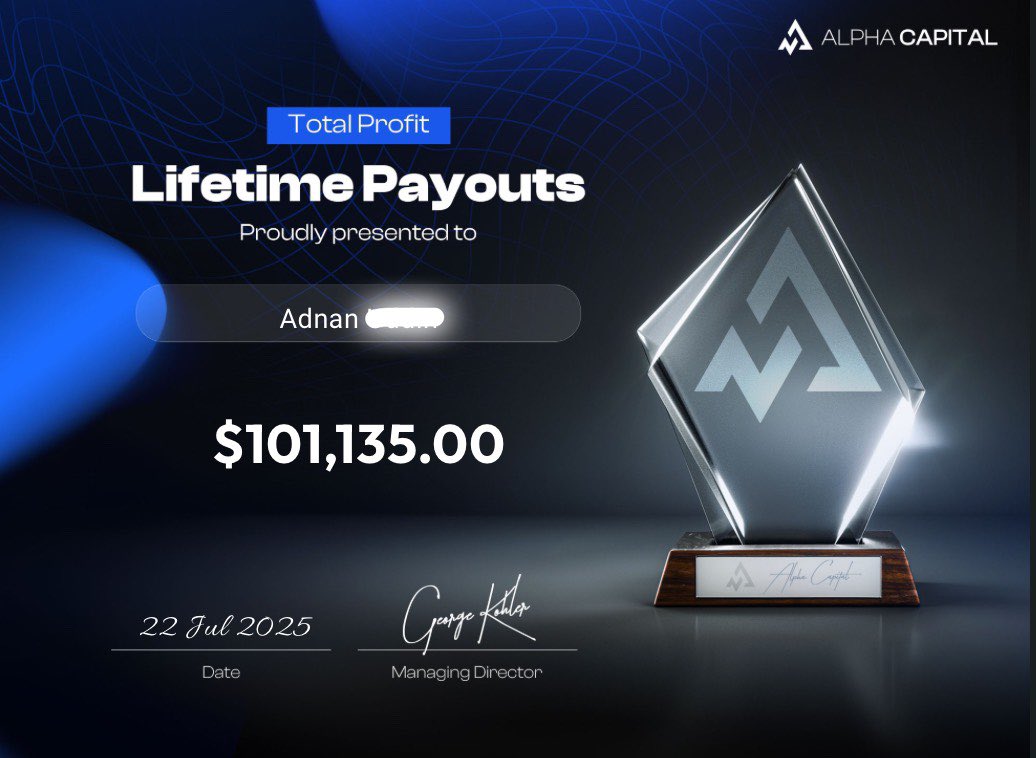 Officially over $100,000 in payouts with <a href="/AlphaCapitalUK/">Alpha Capital Group</a> 🏆 

3 years ago I was sweeping floors on minimum wage. Today, I’m a full-time trader, mentor &amp; content creator. Alhamdulillah 🤲🏻

A lot can change if you stay patient, stay focused and never give up