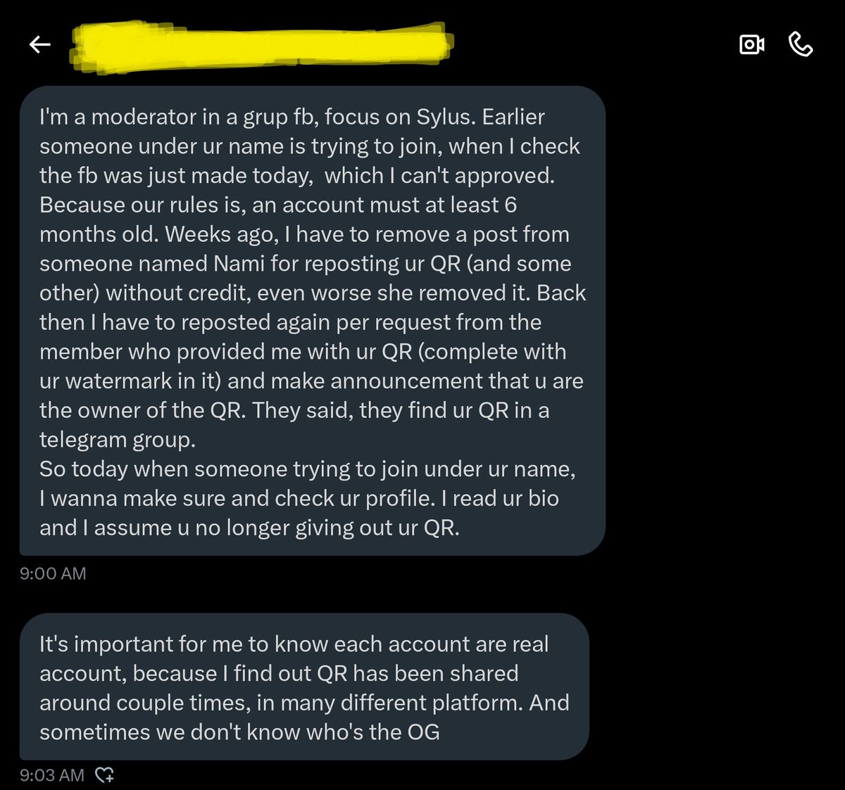xmiisuki's tweet image. Mind you, someone tagged me not long ago said that I don&apos;t have to upset or gatekeeping QR templates?

Well, how would this explain someone in FB imposing me who uses my hard work that I spent a lot of time in the game? Mind you, an imposter could potentially be using my MC.…