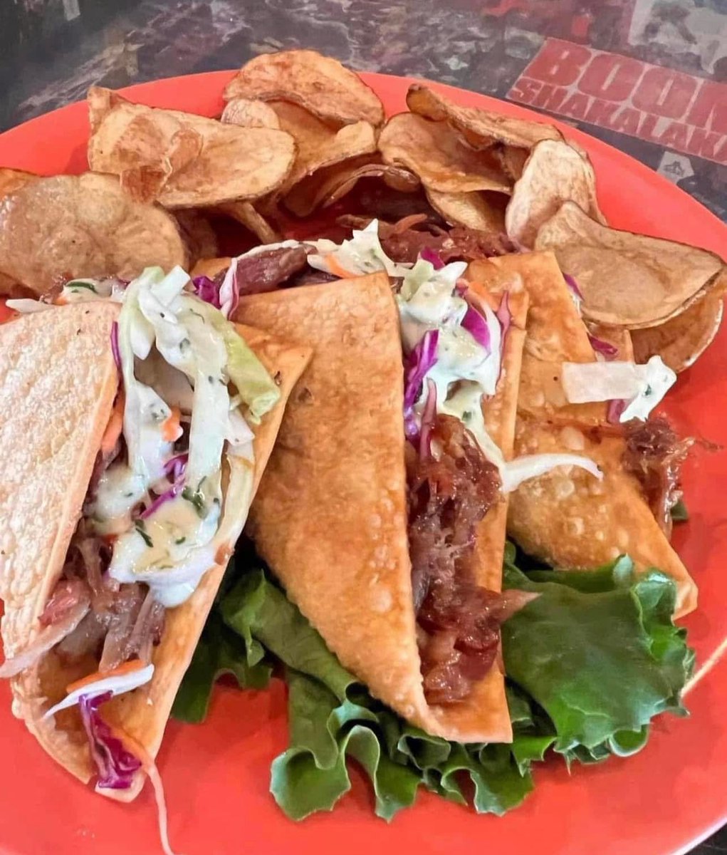 Come in for National Tequila Day!
House Margaritas $4
$2 Tequila Shots
Pork WonTon Tacos
S.O.D. Taco Pizza 🌮 🍋‍