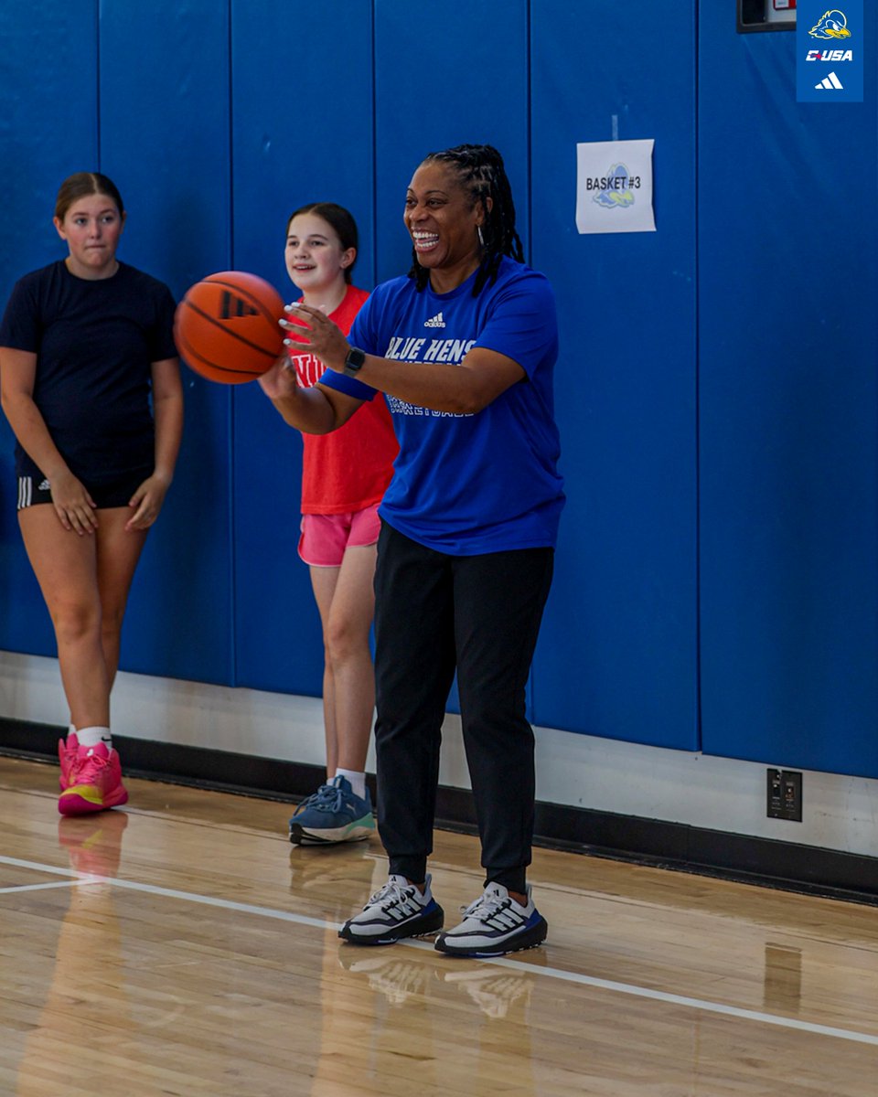 Delaware Women’s Basketball (@delawarewbb) on Twitter photo Having a blast at <a href="/COACH_SCJ22/">Sarah Jenkins</a> Kids Camp! 😄 Having a blast at <a href="/COACH_SCJ22/">Sarah Jenkins</a> Kids Camp! 😄