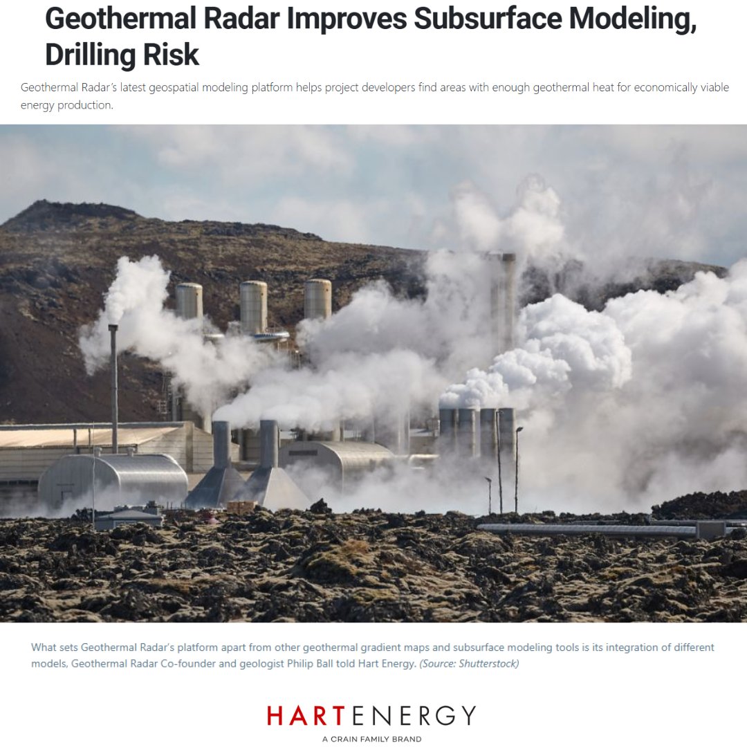 Huge news for the #Geothermal industry! Geothermal Radar has launched a game-changing modeling platform to help pinpoint Earth's heat more effectively! 

bit.ly/4lSoide

#geothermal is #alwayson