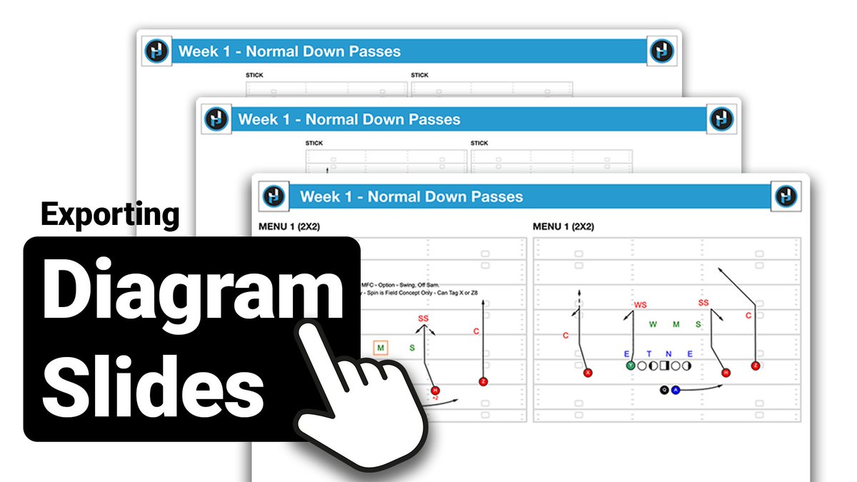 Now available to all Just Play users 🚨 

You can now export slide-ready diagrams directly from your Plays, Presentations, and Scout Cards.

Choose your layout, customize your title, and download slides — ready to drag into your preferred editor.

 Watch: bit.ly/417uEgd
