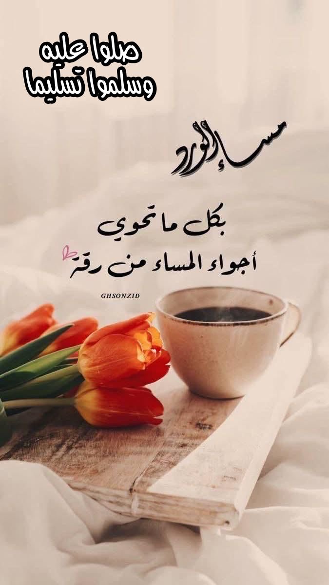 مساءكم سعادة و رضا و فرح وسرور تملأ قلوبكم يالغالين 🌷🌹🌷