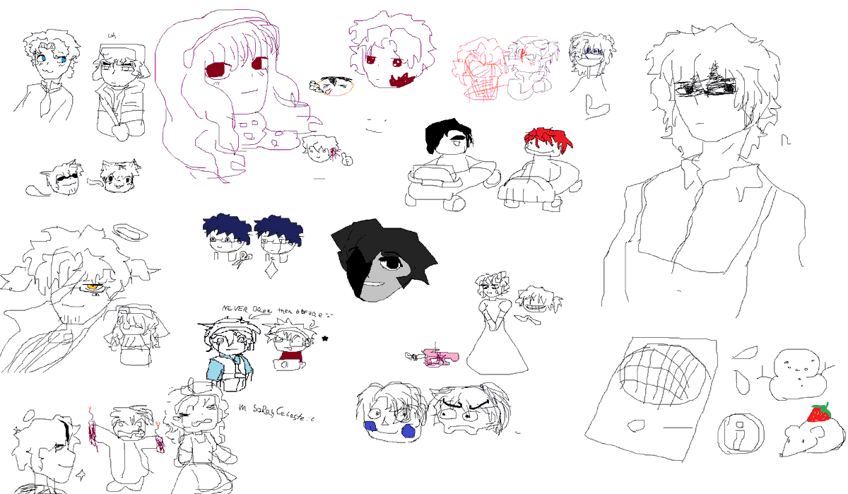 C0ffisita's tweet image. shitty sig sketches except i drew everything on ms paint, with a mouse, from memory, whilst laying down
#studioinvestigrave