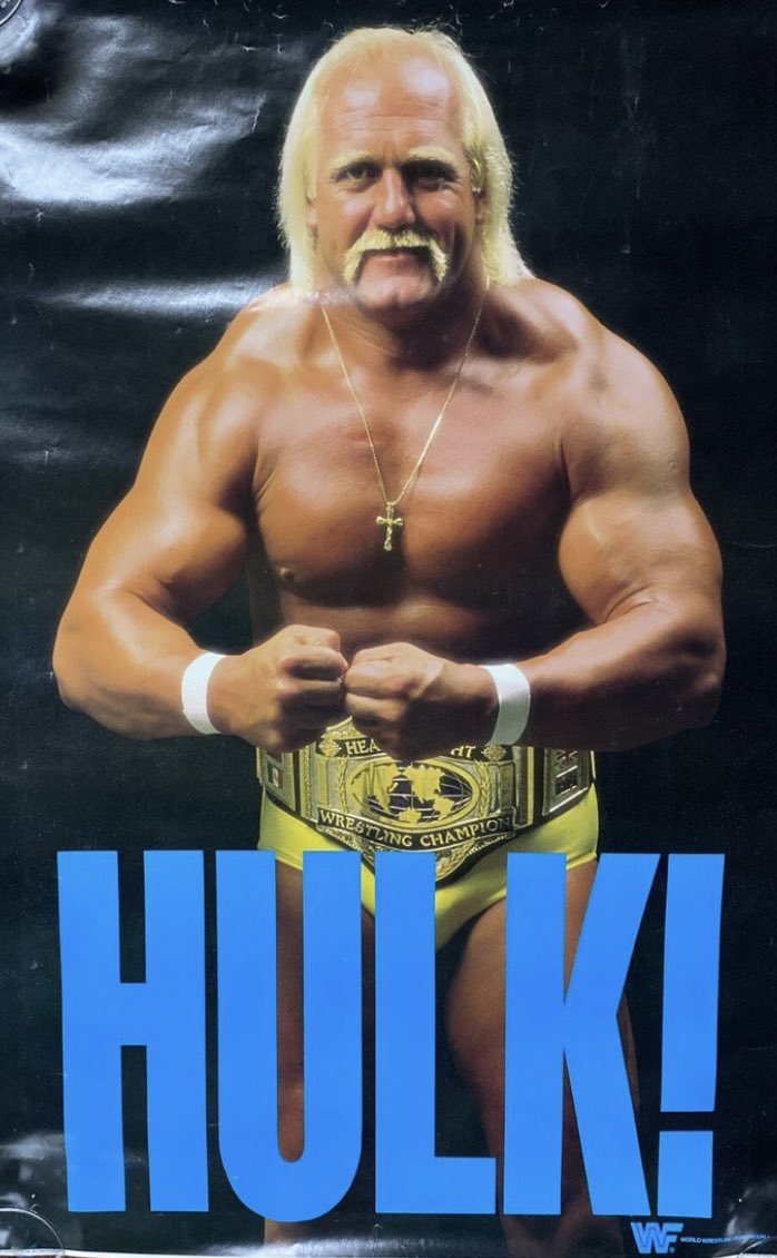 jzzza's tweet image. This is the poster that was in my room during my entire childhood. Man, the good memories it brings. He brought so many people of different colors together and that is what I choose to remember about him. #RIPHULKHOGAN