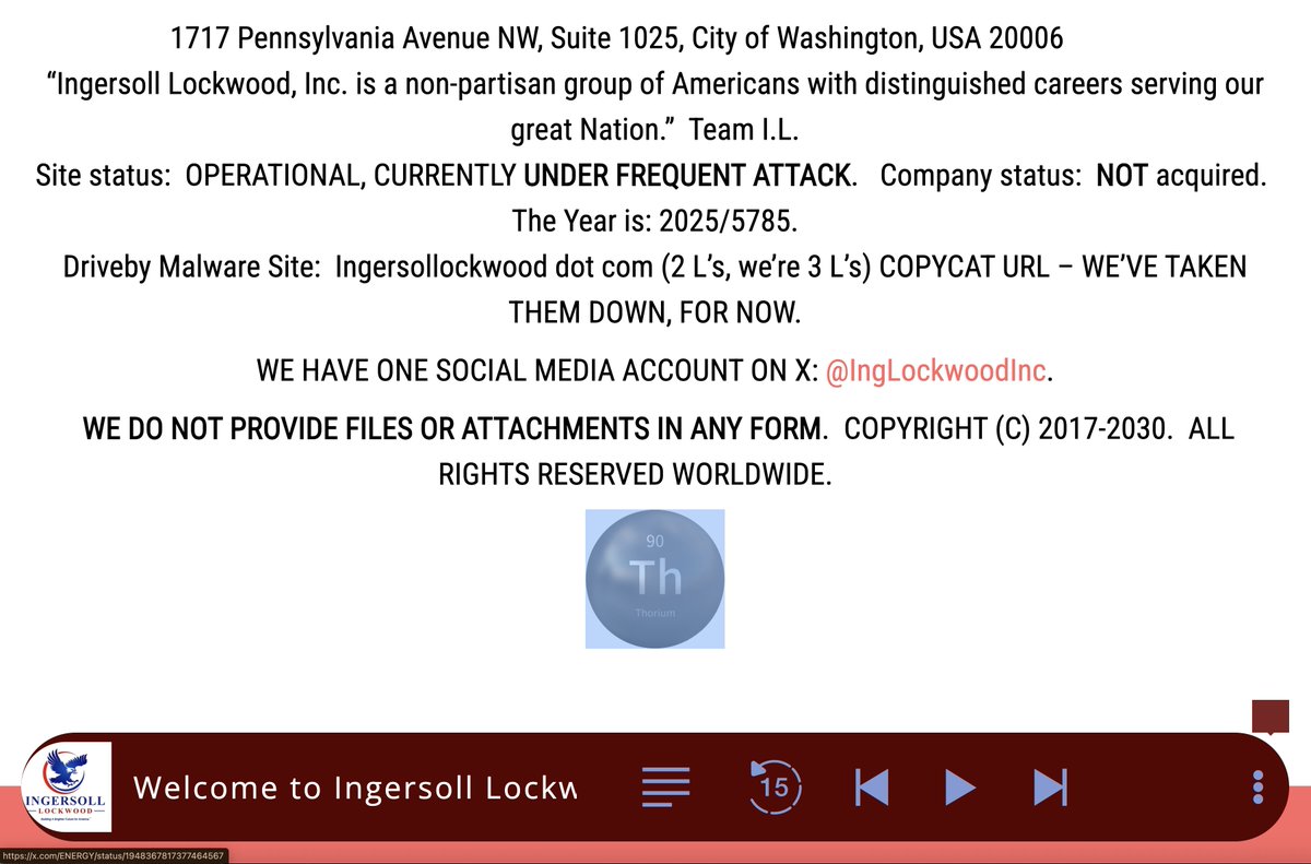 SpiritualStreetfighter 17 (@spiritualsf_17) on Twitter photo 💥💥 New Ingersoll Lockwood Drop with 1 New Link!! Found under the Thorium Ball on IngersollLockwood.com 💥💥💥
- The Thorium Ball leads to a U.S. Department of Energy July 24, 2025 X Post - x.com/ENERGY/status/…
"U.S. Department of Energy <a href="/ENERGY/">U.S. Department of Energy</a> MONUMENTAL BREAKTHROUGH 💥💥 New Ingersoll Lockwood Drop with 1 New Link!! Found under the Thorium Ball on IngersollLockwood.com 💥💥💥
- The Thorium Ball leads to a U.S. Department of Energy July 24, 2025 X Post - x.com/ENERGY/status/…
"U.S. Department of Energy <a href="/ENERGY/">U.S. Department of Energy</a> MONUMENTAL BREAKTHROUGH