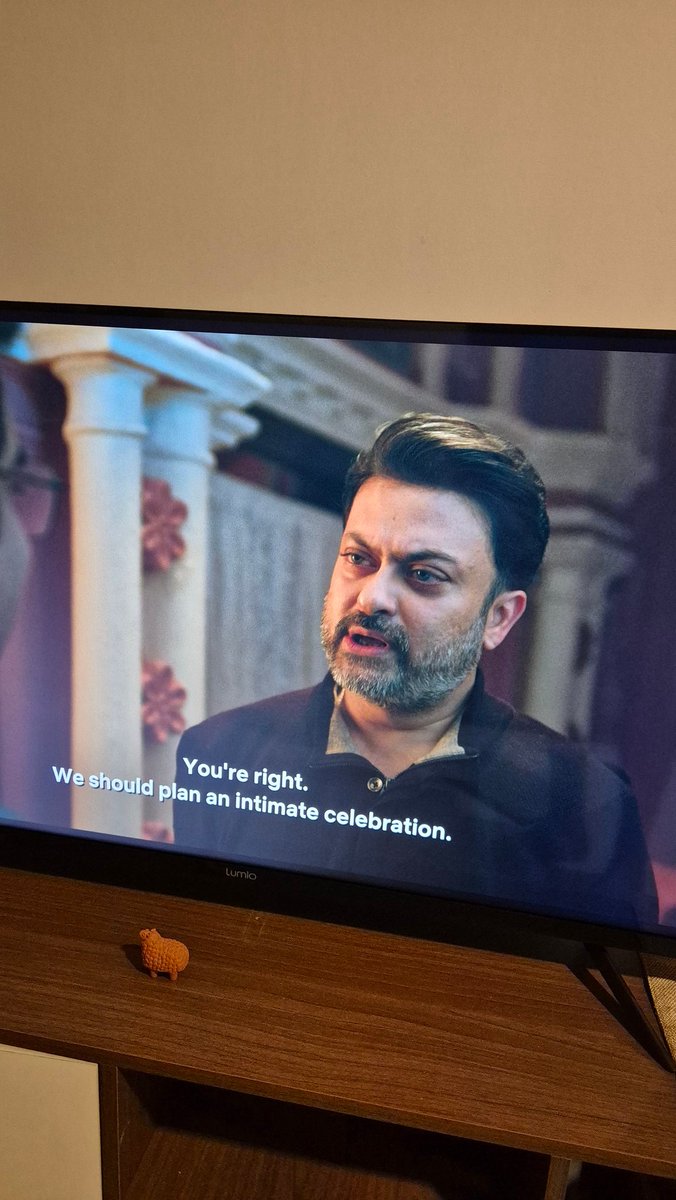 megabored's tweet image. Ron Swanson makes a guest appearance in &quot;Aap Jaisa Koi&quot; on Netflix. 🙏