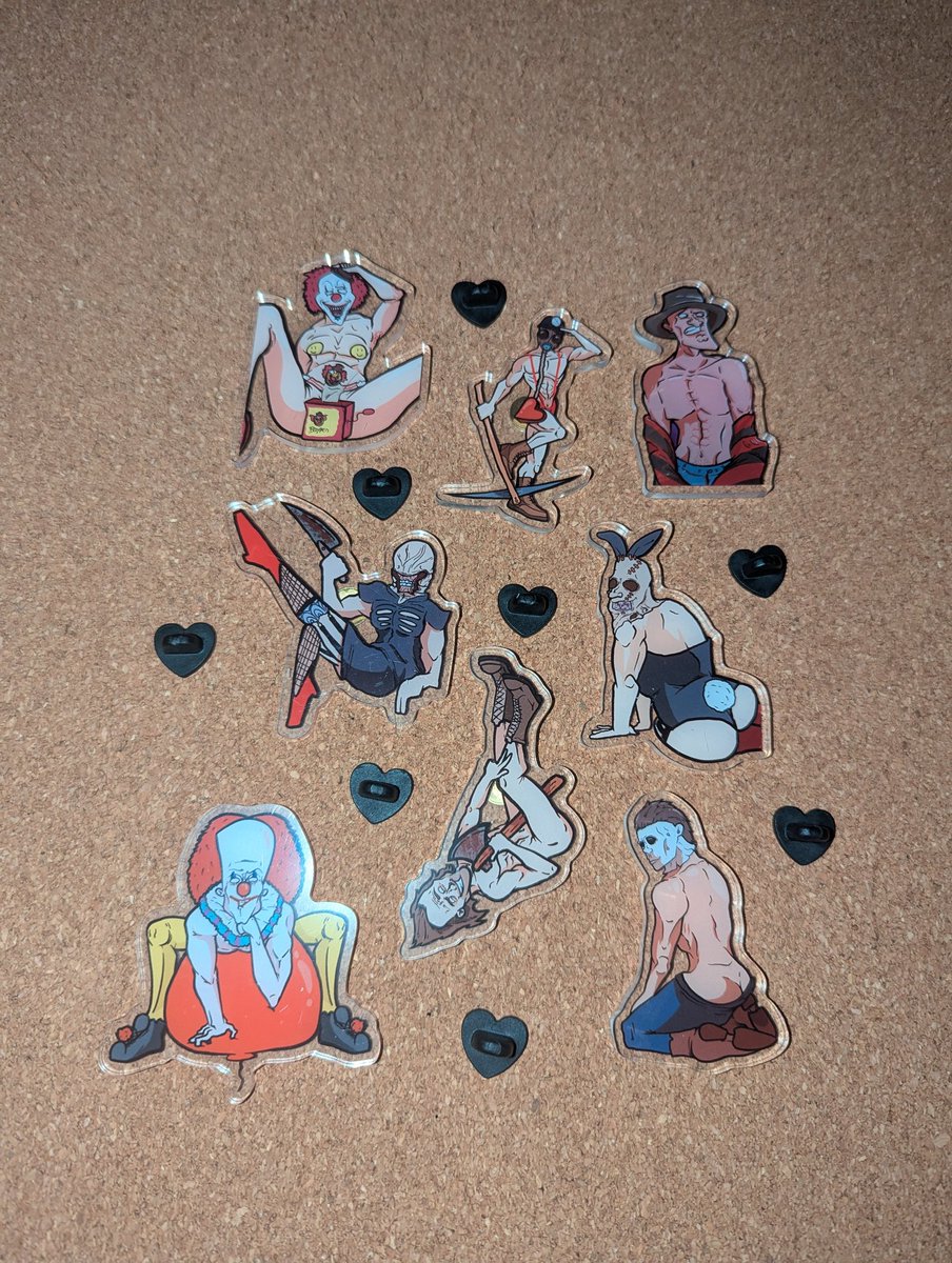 CultNobody's tweet image. New acrylic pinup horror icon pins!