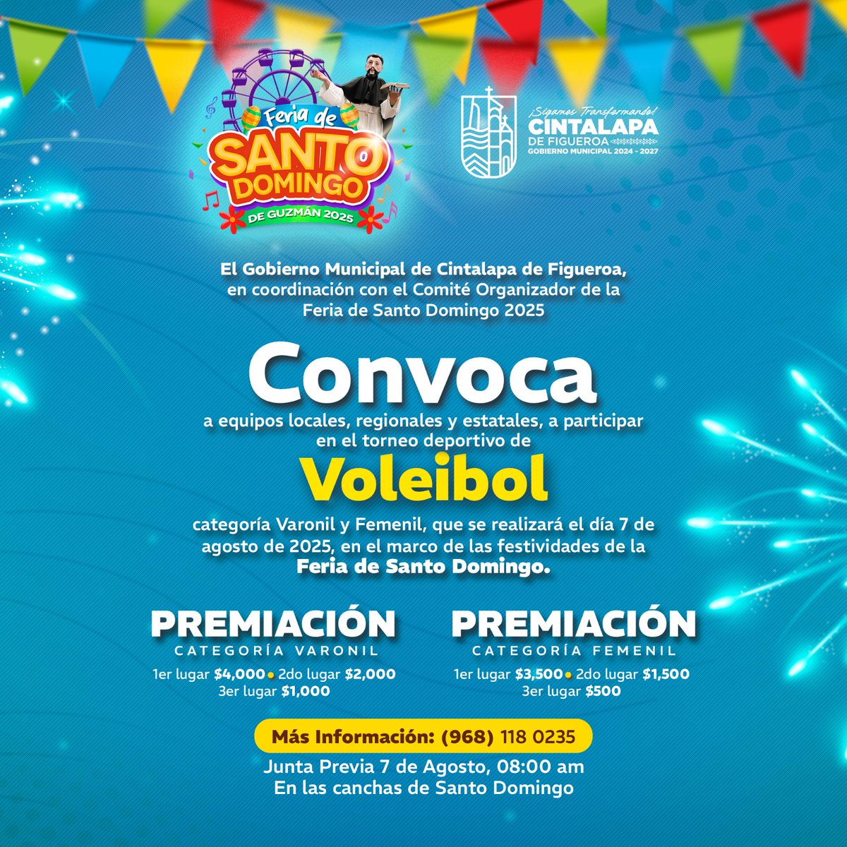 ¡Ya está por iniciar la Feria de Santo Domingo de Guzmán 2025 en #Cintalapa! Checa los eventos culturales, artísticos y las convocatoria deportivas. Una fiesta llena de color, sabor y alegría.
#ChiapasExtraordinarioPorNaturaleza #SeguroViajoPorChiapas #LaNuevaEraDelTurismo