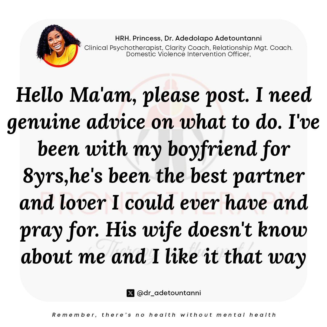 dr_adetountanni's tweet image. Some of you are NEVER beating the side chic ministry allegations
8yrs as a side piece? Wow!
I have so many questions 👋🏾