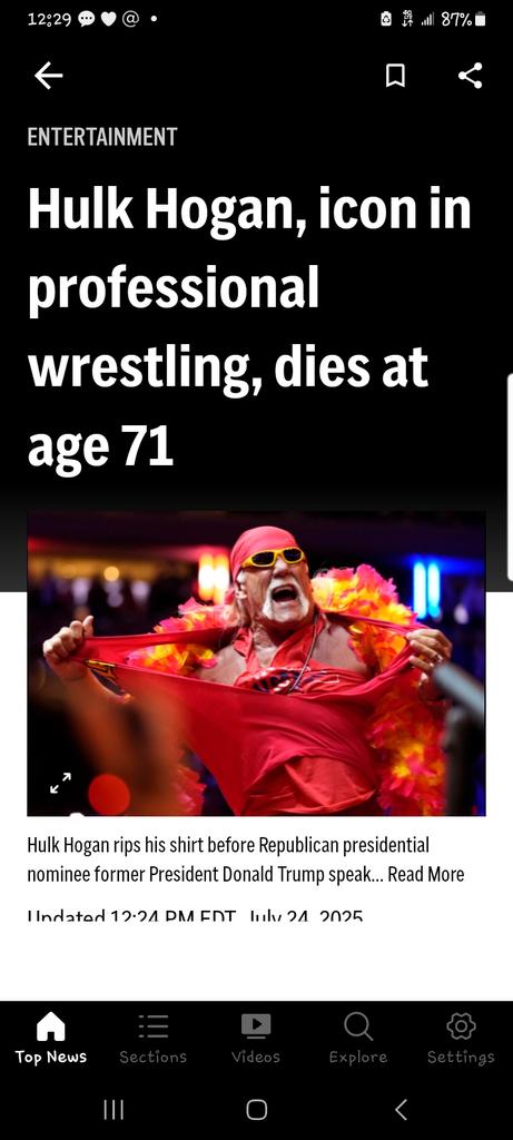 cffmwachsman's tweet image. As much as I love Ric Flair, this guy WAS professional wrestling in the 1980s. Had some legal issues in recent years but was a bigger than life personality.
RIP Hulkster.