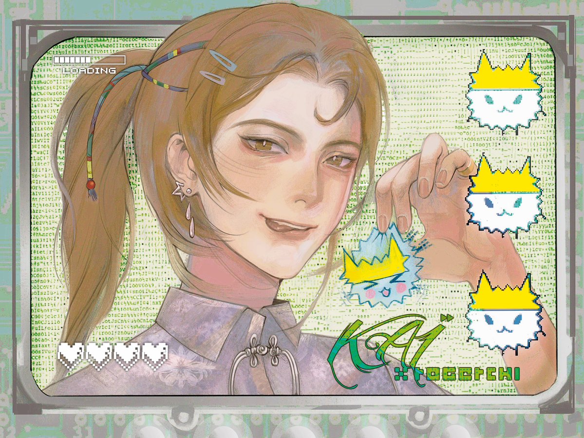 vainwitch's tweet image. tamagotchi card 👾
#OC
