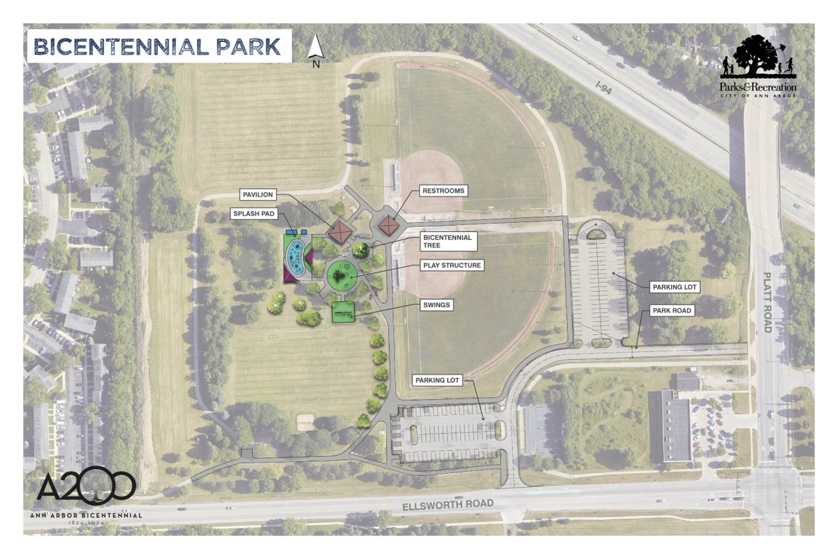 Exciting changes are coming to Bicentennial Park on the southeast side of Ann Arbor, and signs of construction are starting this week! Learn more at a2gov.org/news/posts/con…