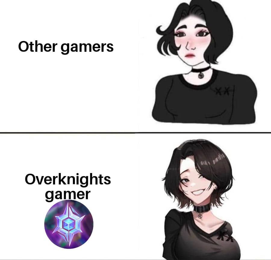 Wagmi100xx's tweet image. Others playing other games looking so sad and stressed while Me as an Overknight gamer is always looking cheerful.
Why the difference?
Overknights delivers epic gameplay and peace of mind.
Join the realm where every battle feels as smooth as a victory lap.
@OverKnightsGame