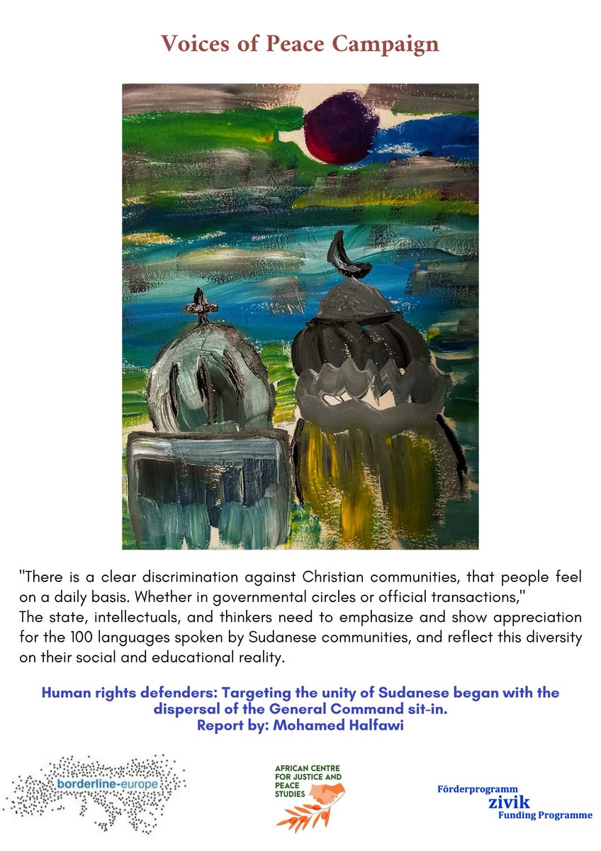 احترم التنوع، ارفض خطاب الكراهية
Respect diversity, reject hate speech.
#voicesofpeace
#KeepEyesOnSudan