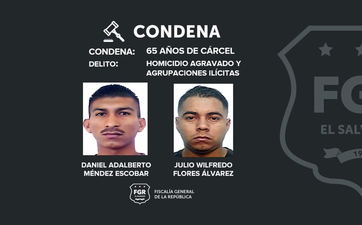 FGR_SV's tweet image. #CombateAPandillas | La @FGR_SV logró condenas de hasta 125 años de cárcel para varios pandilleros del Barrio 18 Revolucionarios, que operaban en gran parte de San Salvador.
Estos criminales son responsables del feminicidio de una joven de 16 años que fue privada de libertad y…