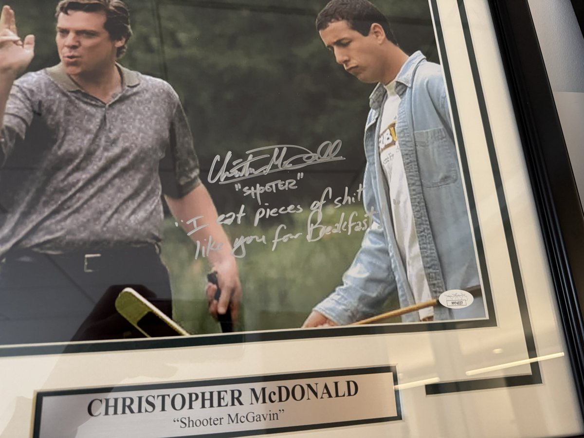 Philip Sheng (@therealshenger) on Twitter photo I was in a shop in Cooperstown selling sports collectibles. They had everything—autographed cards, game worn jerseys, signed bats, you name it. And then something special caught my eye…<a href="/ShooterMcGavin_/">Shooter McGavin</a> I was in a shop in Cooperstown selling sports collectibles. They had everything—autographed cards, game worn jerseys, signed bats, you name it. And then something special caught my eye…<a href="/ShooterMcGavin_/">Shooter McGavin</a>