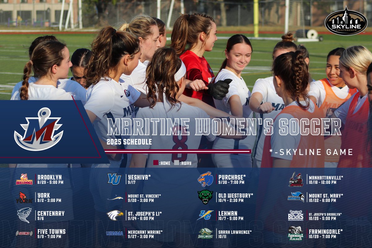 Maritime Privateers (@mtimeprivateers) on Twitter photo ⚽️ The 2025 <a href="/MaritimeWSOC/">Maritime W-Soccer</a> schedule is out! Season starts with a home game against Brooklyn on Aug. 29! ⚓️
#GoPrivateers
maritimeathletics.com/news/2025/7/24… ⚽️ The 2025 <a href="/MaritimeWSOC/">Maritime W-Soccer</a> schedule is out! Season starts with a home game against Brooklyn on Aug. 29! ⚓️
#GoPrivateers
maritimeathletics.com/news/2025/7/24…