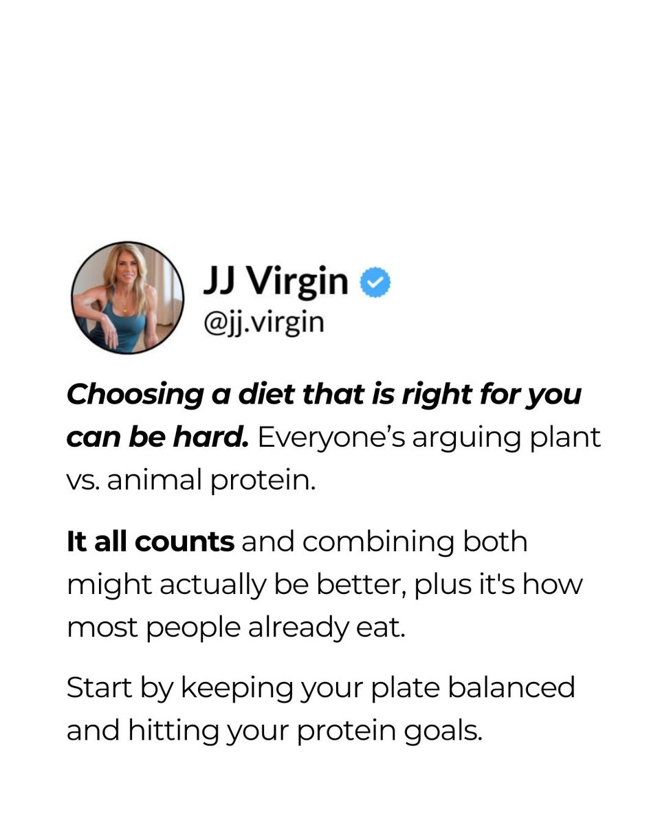 Trying to hit 30–40g of protein per meal? It starts with building a balanced plate.

Here’s how:

🥩 Animal protein gives you high-quality, leucine-rich amino acids that trigger muscle protein synthesis.
🌱 Plant protein adds fiber, phytonutrients, and amino acid variety.
💡