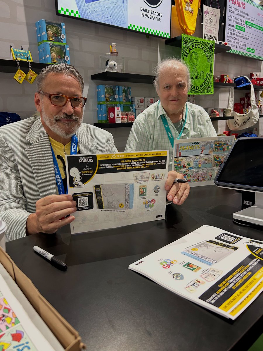 AbramsComicArts's tweet image. Chip Kidd and Mark Evanier are signing at the Peanuts booth #1635 at San Diego Comic Con! Stop by and get an exclusive The Essential Peanuts poster signed by both of them!
#Peanuts #Snoopy #AuthorSigning #ComicCon #SDCC