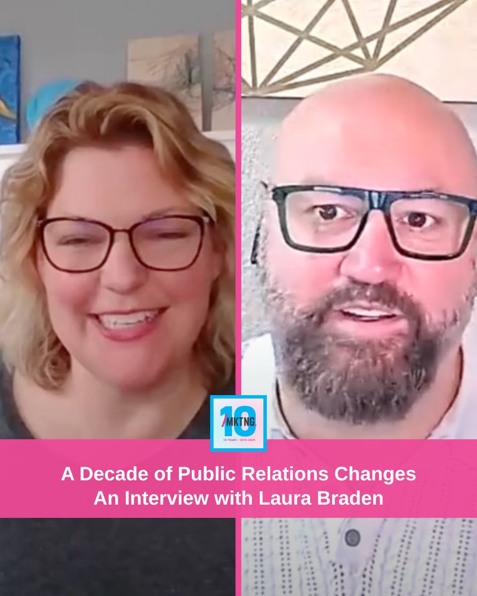 Tune into the MKTNG 10 Year Podcast with Laura Braden! We discuss 20+ years in comms, from social media's early days to AI's future impact. Don't miss her insights on PR, marketing, and trauma-informed comms. Listen now: loom.ly/sISQTfM 
#MKTNG10 #Podcast