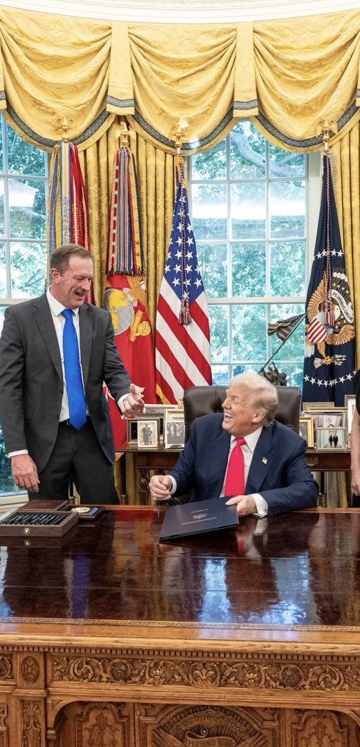 Eric_Schmitt's tweet photo. A few pics from today’s bill signing of the historic Rescissions Bill.  No more taxpayer funding of NPR, Iraqi Sesame Street and Guatemalan sex change operations. https://t.co/NsB2psowjO