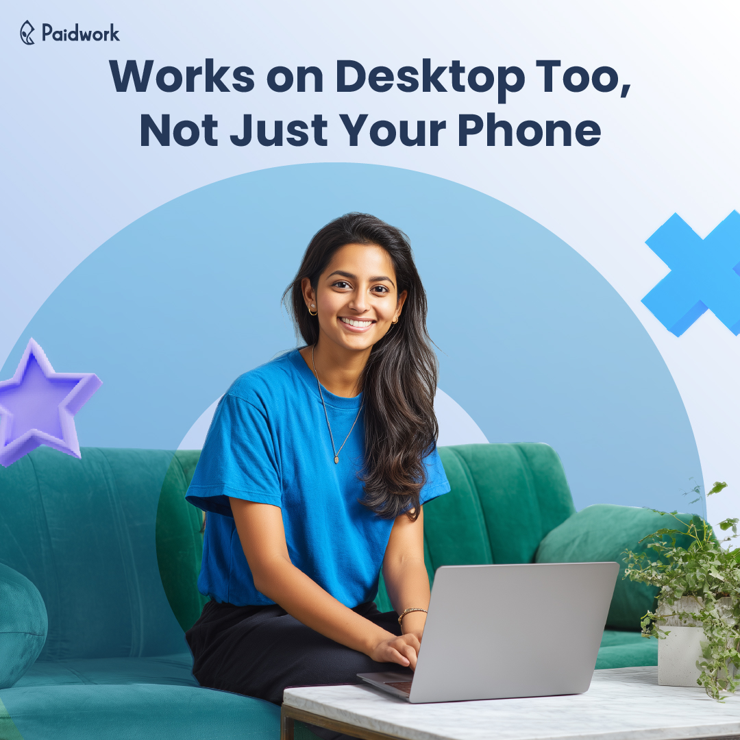 Paidwork works seamlessly on both desktop and mobile. 📷 

Earn money your way. Sign up today!