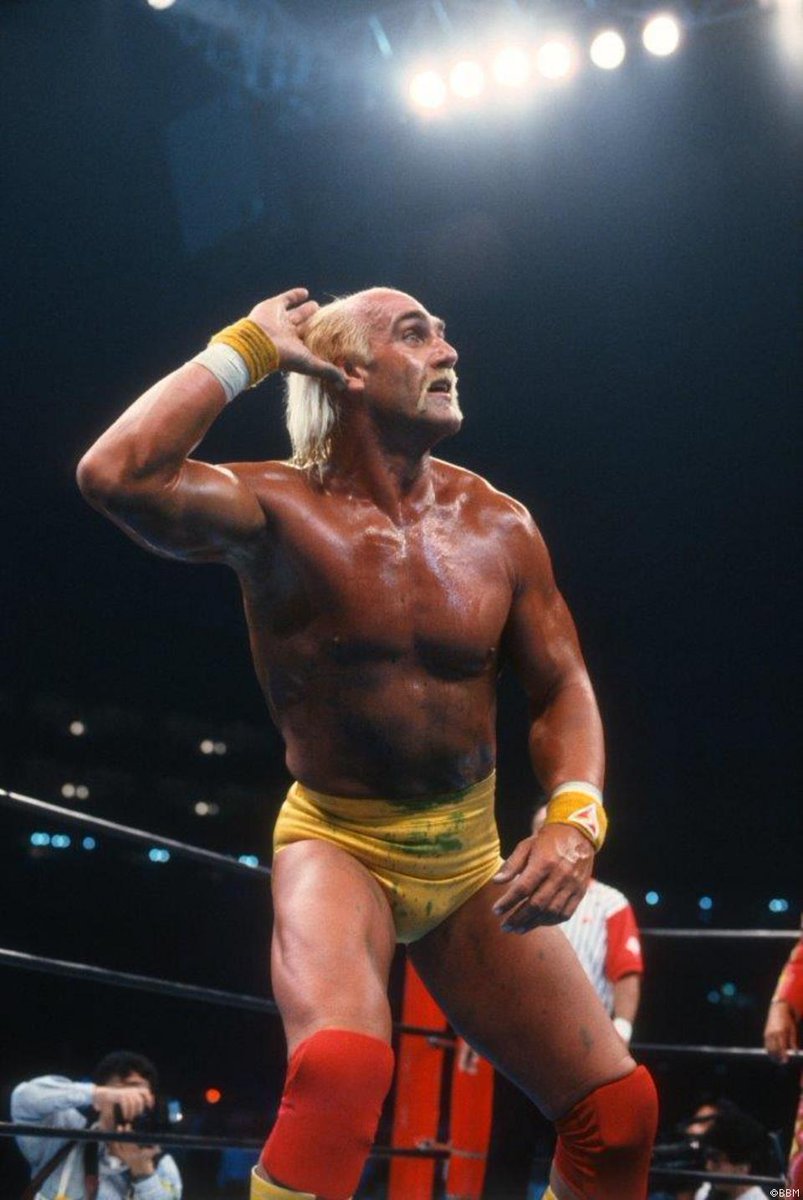 keeechan_0512's tweet image. プロレスラーのハルク・ホーガンが71歳でお亡くなりになりました。
子供の頃は空前のプロレスブームでしたが、強くて華のある彼には魅力されましたね。
猪木との死闘は今でも忘れません。
必殺技「アックスボンバー」や
「イチバ~ン(一番)」はよくマネしました。
ご冥福をお祈りいたします。