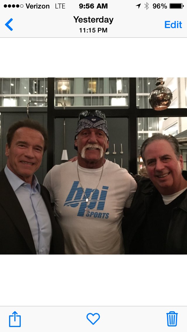 drnickUSA's tweet image. RIP Hulk Hogan!!! I met him a few years back with my buddy Arnold. After the photo, he body-slammed both of us!!!
@jimmyfailla @Richzeoli