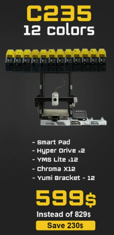 ageof3dp's tweet image. 12色版のYumi C235、頭でっかちすぎない？笑

”銀河系最速”とかキラッキラなLEDで着飾ったクセ強マシン...

kickstarter.com/projects/yumi-…

#3Dプリンター