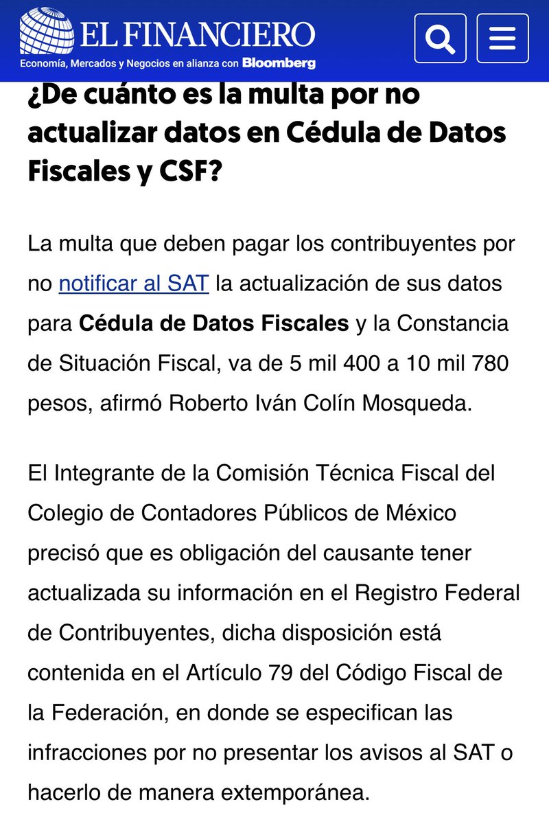 Roberto_Colin_M's tweet photo. Comparto mi participación en El Financiero con el tema “Constancia de Situación Fiscal vs. Cédula fiscal: ¿Cuáles son sus diferencias y cuál te conviene más?

https://t.co/VqjOsNhXh9 https://t.co/rL5OkuAvsu