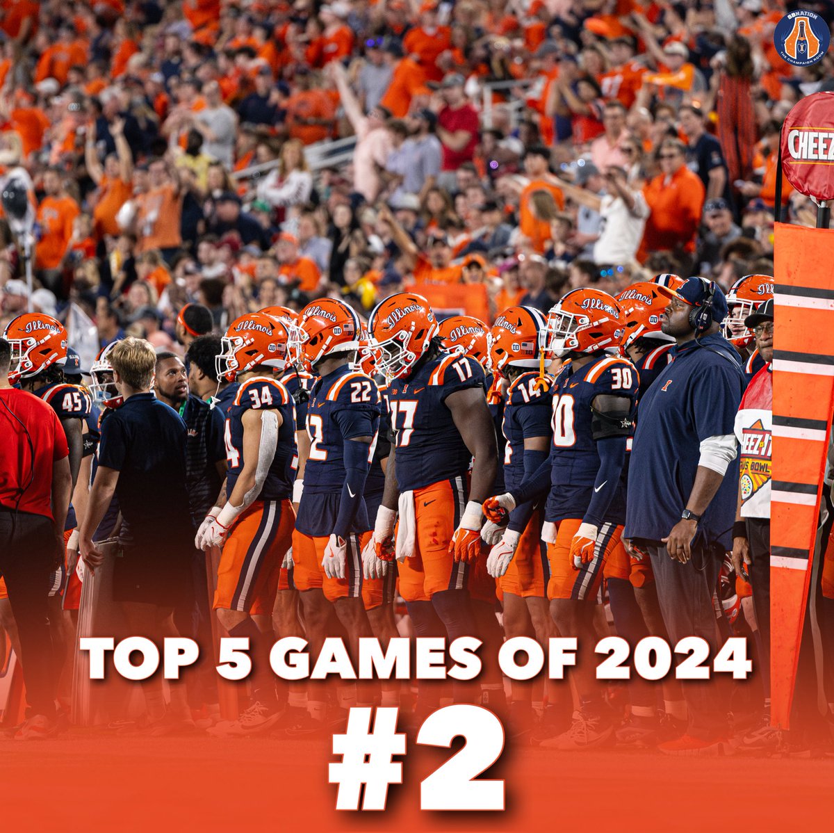 Champaign_Room's tweet image. TCR’s Top 5 Games of 2024: #2 Citrus Bowl vs South Carolina
Everyone doubted Illinois headed into a New Year’s Eve matchup with a strong South Carolina team. The Illini put the doubters to rest, beating the Gamecocks 21-17.
📸- ESPN