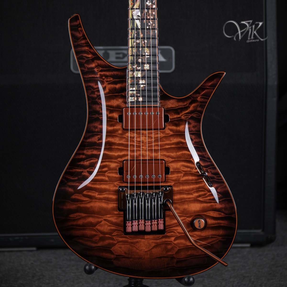 vikguitars's tweet photo. If you ever had to explain ViK Guitars philosophy in one picture: 
ViK Duality FR6 “BUSHIDO” https://t.co/IMCUj2SnAC