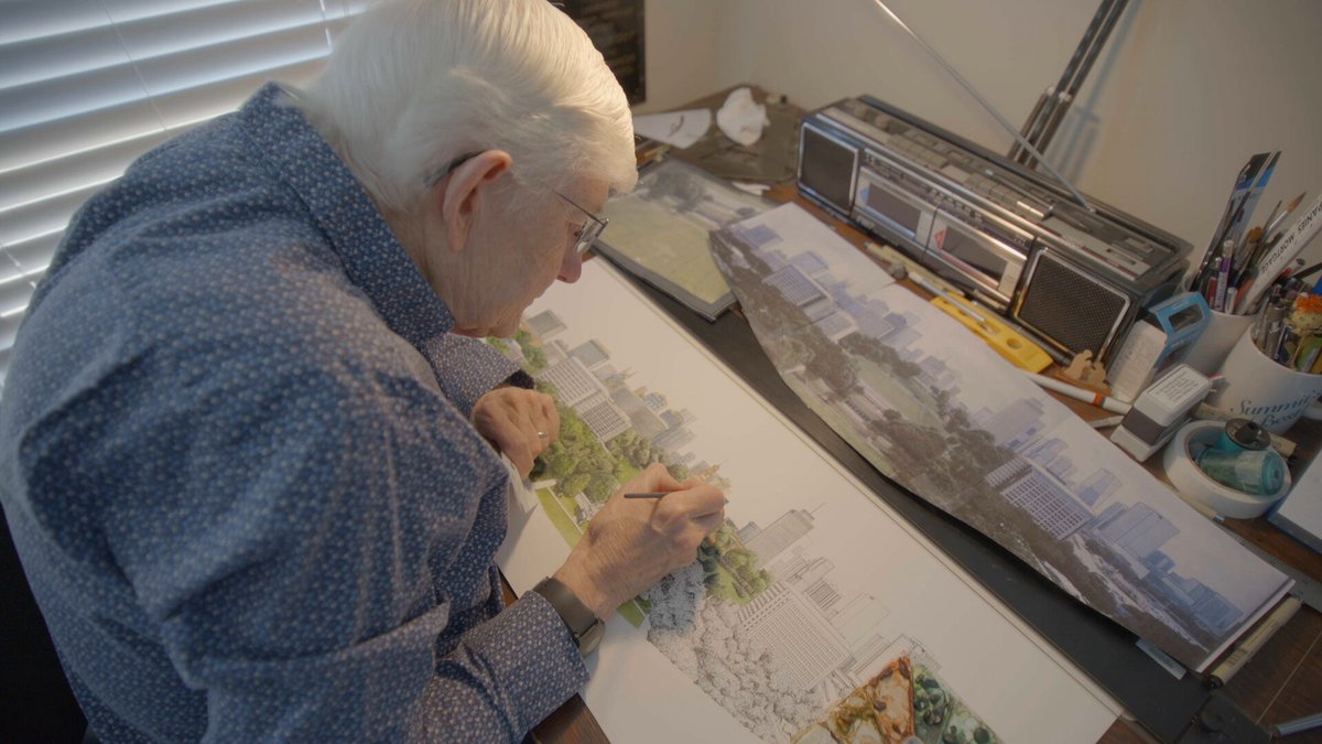 ChrisDavisMMJ's tweet image. Talk about a dream assignment today:
Artist Phil Ponder is known for his beautiful, detailed paintings of Nashville landmarks.
Every four years, he paints the ever-changing Nashville skyline. He's now hard at work on his 12th edition in the incredible series.
More at 5/6 @NC5