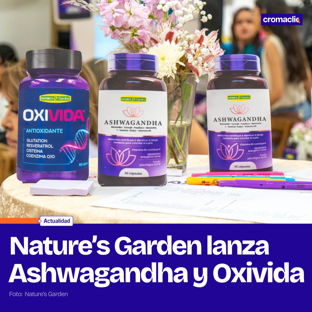 Cromaclictv1's tweet image. 🍃¡INNOVACIÓN EN BIENESTAR NATURAL! 🍃
Nature’s Garden lanzó al mercado dos suplementos naturales: Ashwagandha y Oxivida, diseñados para combatir el estrés, mejorar la calidad del sueño y proteger el organismo desde la célula.
Este producto cuenta con una fórmula avanzada que…