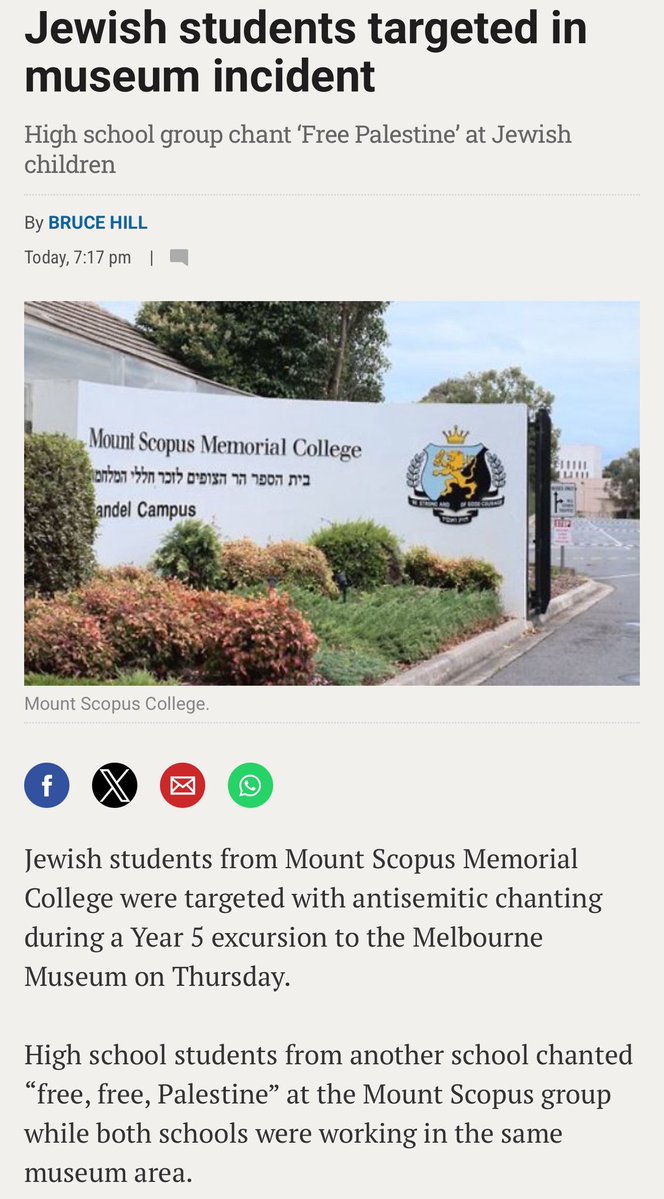 AlexRyvchin's tweet image. Where would Australian high school students learn this behaviour? Form the belief that it is ok, even righteous to see a Jewish symbol on the uniforms of 8 and 9 year olds and subject them to chants about Palestine? It comes from a certain moral collapse brought about by nearly…