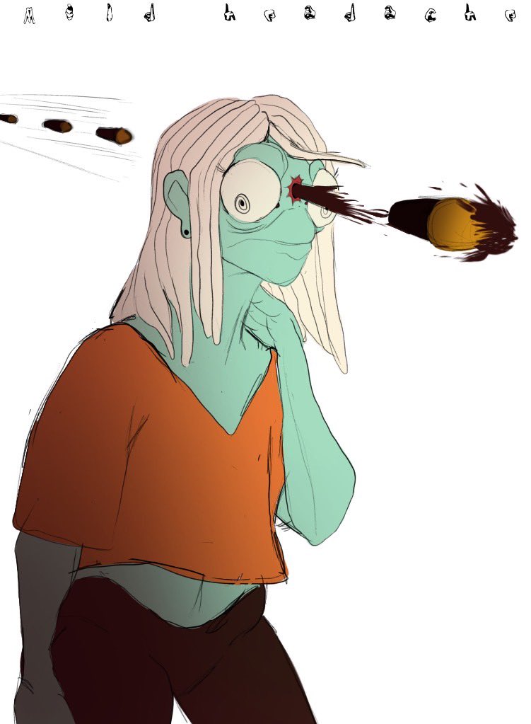 trashl1ight's tweet image. Mild headache